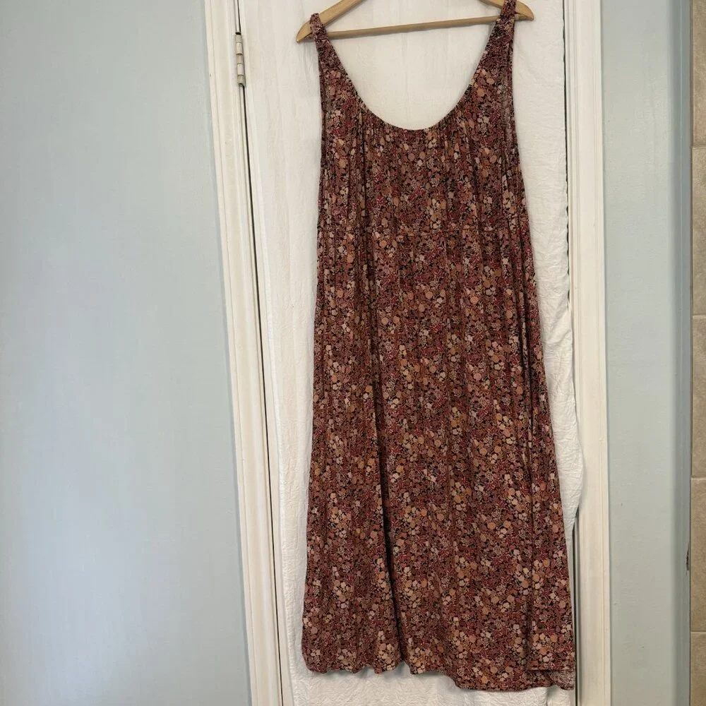 Old Navy Waist-Defined Floral Midi Dress‎ XXL Peasant Cottage Babydoll Milkmaid